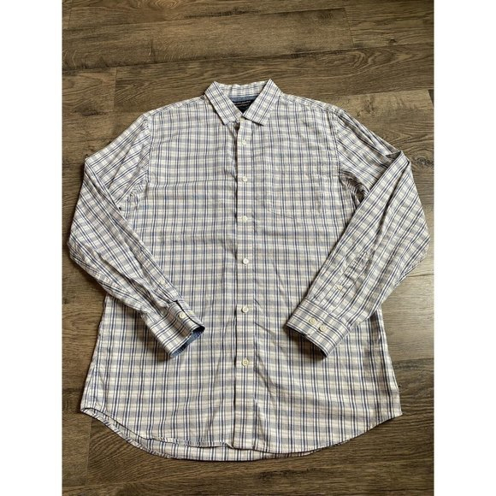 EUC Mens Banana Republic Stretch Soft Wash Slim Fit Long Sleeve Button Up Size L